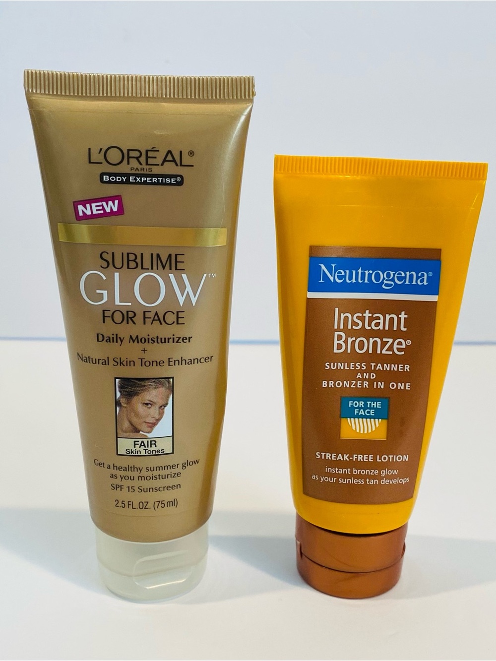 L'Oreal Sublime Glow Daily Moisturizer Neutrogena Instant Bronze Sunless Tanner